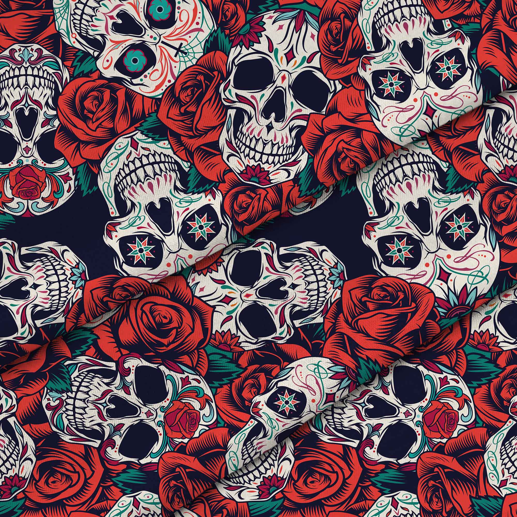 Red Roses Skull